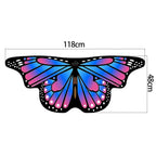 Kids Butterfly Wings Cape Girls Fairy Shawl Pixie Cloak Fancy Colorful Dress Costume Gift  Party & Holiday DIY Decorations