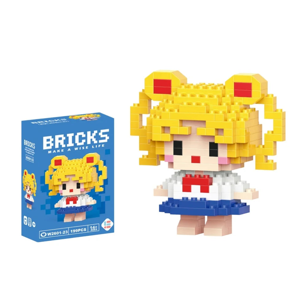 Disney 214 style Winnie LinaBell StellaLou Building Blocks Princess Cartoon Figrues Bricks Children's Assembly Toys Model Gift