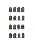 Multi pcs Halloween Cupcake Toppers Cake Decorations Tombstones Graveyard Cupcake Toppers With Novelty Mini Shovel Spoons