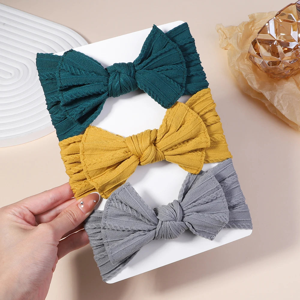 3Pcs/Lot Cable Knit Baby Headbands For Children Elastic Baby Girls Turban Kids Hair Bands Newborn Headwrap Baby Hair Accessories