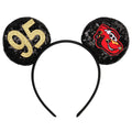 Disney Anime Cars Ears Headbands Women Sequins Bow Hairband Girls Pixar 95 Lightning McQueen Hair Accessories Kids Headwear Gift
