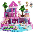 Magnetic Building Blocks Mine World Magnetic Pool Castle Villa Party Construction Brick Cube STEM Boy Girl Children Toy Set Gift