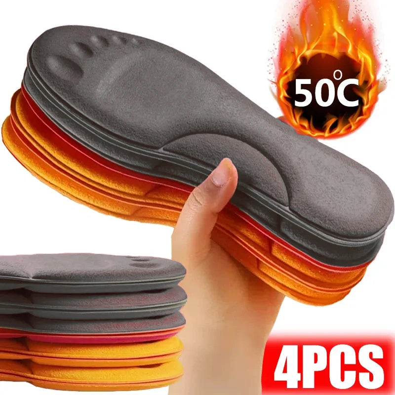 4D Massage Warm Pile Shoes Insoles Super Soft Latex Sports Insole for Feet Running Basket Shoe Sole Arch Support Orthopedic