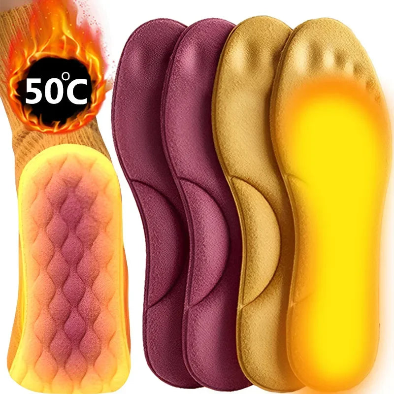 4D Massage Warm Pile Shoes Insoles Super Soft Latex Sports Insole for Feet Running Basket Shoe Sole Arch Support Orthopedic