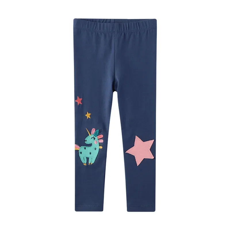 2 3 4 5 6 7 Years Girls Leggings 100% Cotton Girl's Trousers Little Girls Pants Skinny Cartoon Kids Children Leggings Trousers