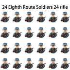 40/set World War II military building blocks National army soldier Character weapon assembly building block Children's toy gifts