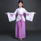 Ancient Chinese Dress Girls Children Kimono Traditional Ethnic Fan Students Chorus Dance Costume Japanese Yukata Kimono Style