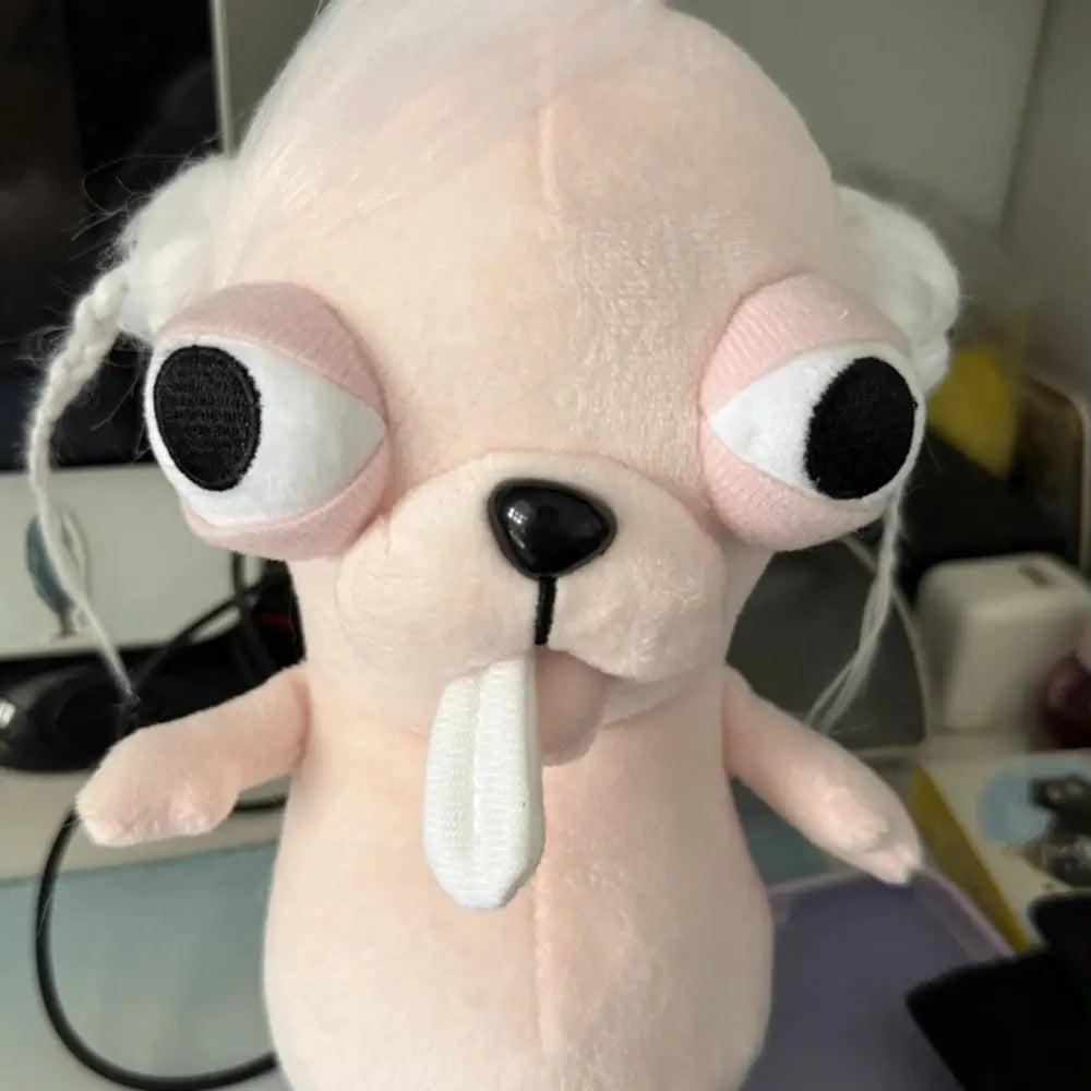 Funny Chihuahua Plush Toy Keychain Pendant Puppy Pet Stuffed Chihuahua Doll Weird Cute Realistic Plush Chihuahua Friend Gift