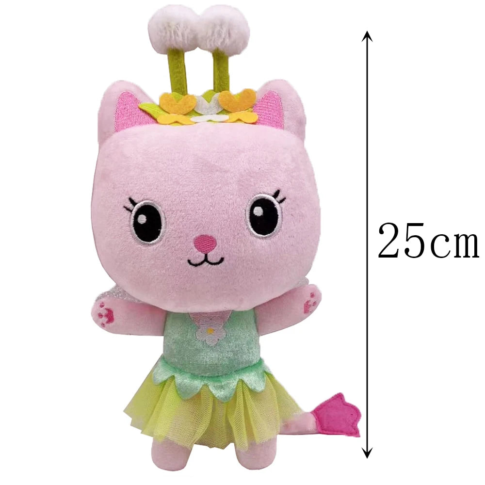 New Gabbys doll house Plush Toy Mercat Cartoon Stuffed Animals Smiling Cat Car Cat Hug Gaby Girl Birthday Gift!