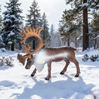 Oenux Forest Deer Animals Simulation Wild White-Tailed Elk Action Figures Moose Figurines Model Decoration Toy Kids Xmas Gift