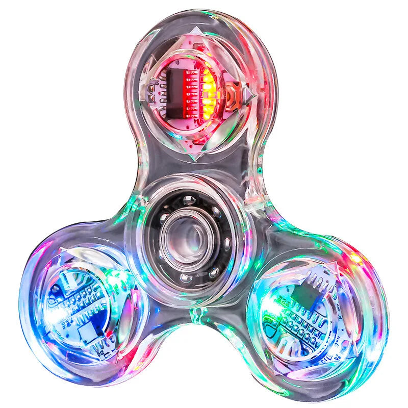 Creative Luminous LED Light Fidget Spinner Hand Top Spinners Glow In Dark Light EDC Figet Spiner Finger Stress Relief Toys