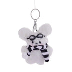 Plush Toys Doll Keychain Kawaii Pochacco Anime Pendant Cute Children Toy Gifts Keychains Keyring Plushie Birthday Girls