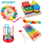 Montessori Baby Toys Kids 3D Wooden Puzzles Early Learning Baby Games Toys Educational Wooden Toys For Children Birthday Gifts