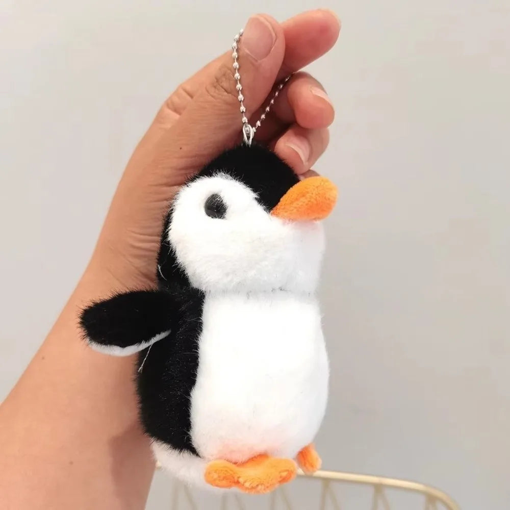 Cute Penguin Plush Key Ring Tourist Hat Penguin Keychain For Girls Gifts Creative School Bag Keychain