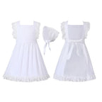 Pilgrim Costume Colonial Farm Village Girl Costumes Pioneer Prairie Dress 2-4Y 4-10Y 10-16Y Tween Teens