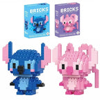 Cartoon Character Building Blocks Set - LiLo Stitch Winnie the Pooh Alien Tigger Toy Creative Gift Model Kit