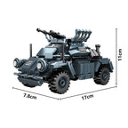 World War Army Military Soldiers Armor Halftrack Main Station Tank Building Blocks Bricks Model DIY Assembly Toys For Kids