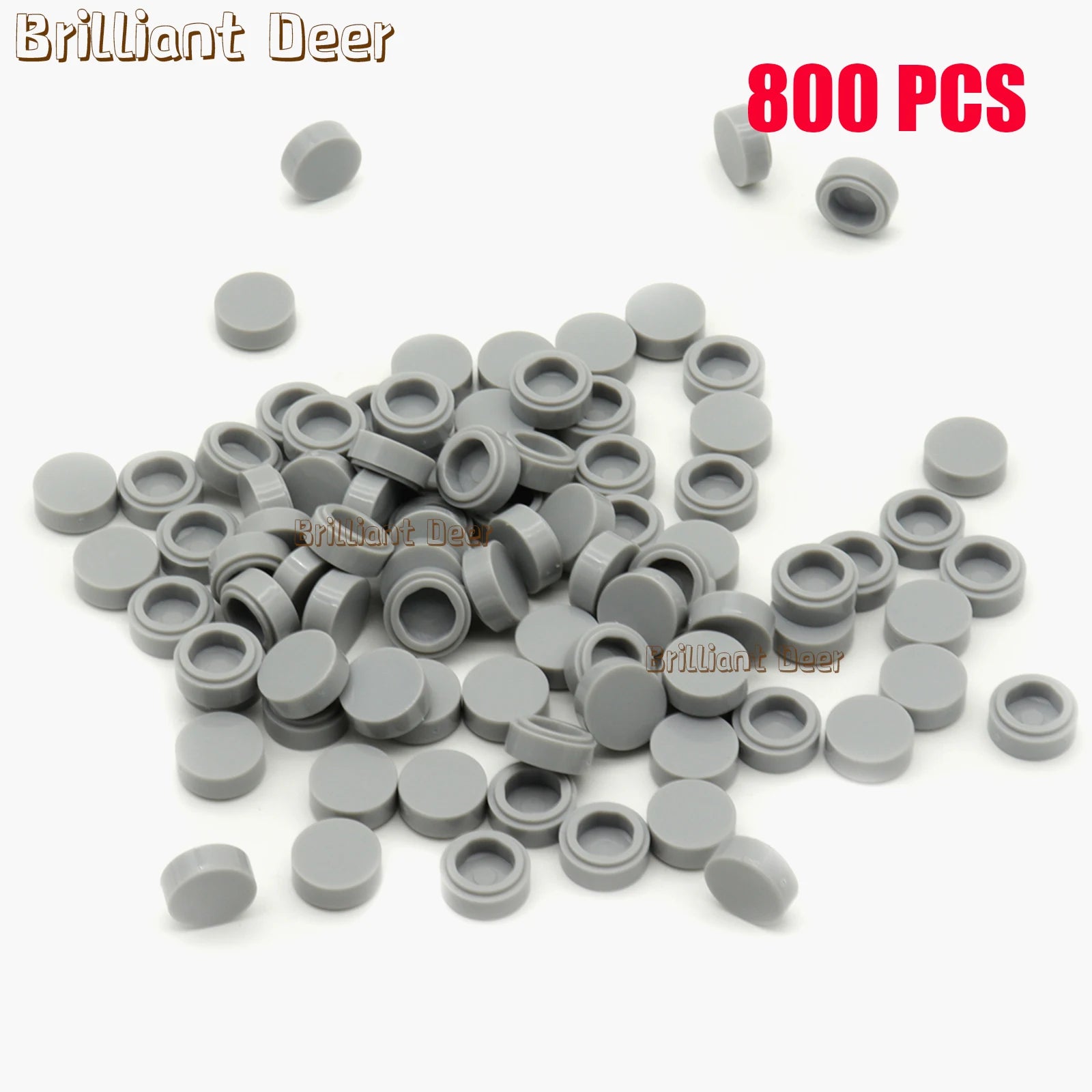 800PCS FLAT Tile 1x1 Dots Round Bricks 35381 98138 MOC DIY Building Blocks Parts for Mosaic Portrait Art Design Children Toys