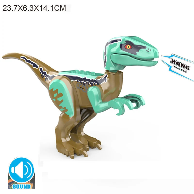 Brutal Raptor Building Jurassic Blocks World 2 MINI Dinosaur Figures Bricks Dino Toys For Children Dinosaurios Christmas