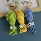 Unique Stingray Design Crochet Keychain Handmaking Knitted Fish Keyrings Cute Marine Series Knitting Keyrings Custom Accessories