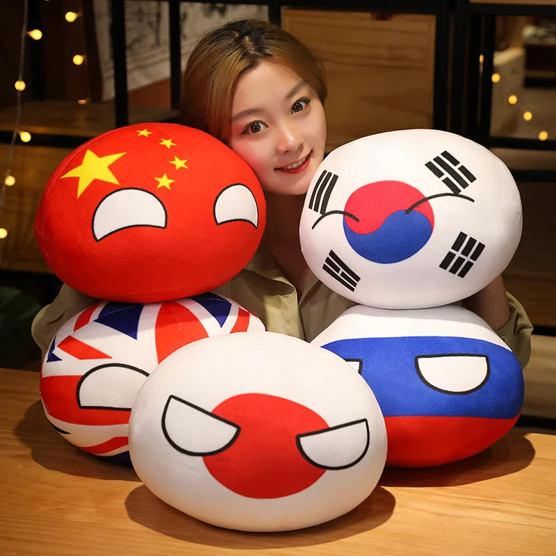 Wholesale Hot 10/30/40cm Polandball Country Ball Toy Plush Pendant Doll Countryball Ussr Usa France Russia Uk Japan Germanyitaly