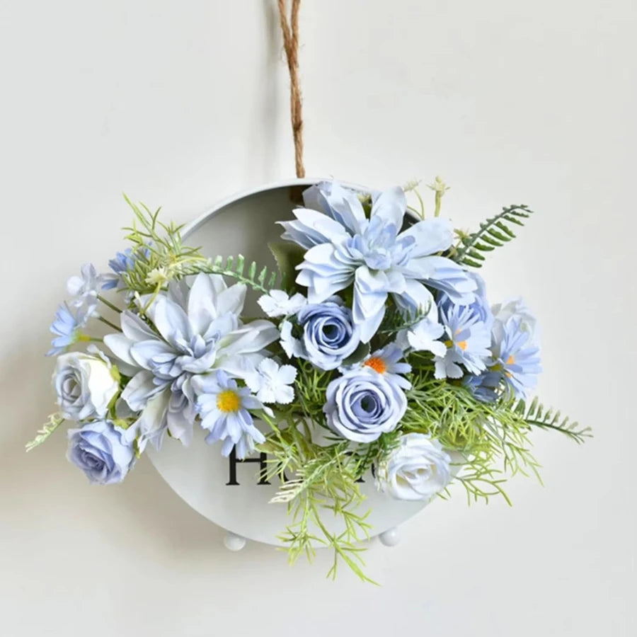 Artificial Rose Flowers Wedding Home Room Yard Decor Bridal Bouquet Garden Fake Silk Dahlia Hydrangeas Vase For Board Outdoors