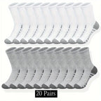 10/20/30 Pairs Men's Classic Crew Socks Unisex Sports Socks for Men Running Basketball Anti-slip Outdoor Breathable Man Socks