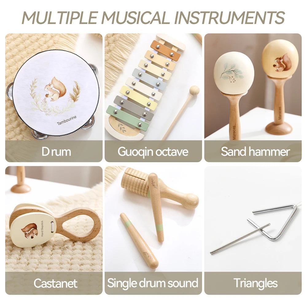 Montessori Wooden Musical Instrument Toy Set