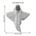 2PCS Halloween Decorations Party Hanging Skull Skeleton Ghost Ornament Horror Props Haunted Home Decoration Halloween Outdoor