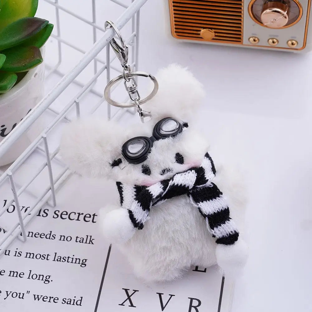 Plush Toys Doll Keychain Kawaii Pochacco Anime Pendant Cute Children Toy Gifts Keychains Keyring Plushie Birthday Girls
