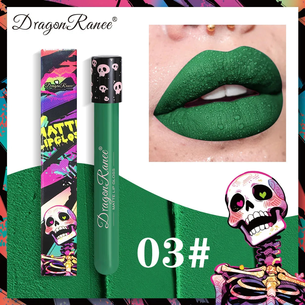 Waterproof and Easy To Color Halloween Makeup Sexy Red Vampire Liquid Lipstick Matte White Black Lip Gloss Facial Body Painting