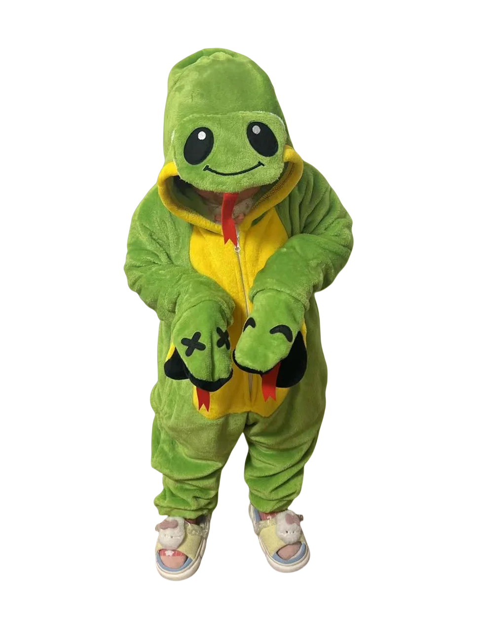 Cartoon Kigurumi For Children Kids' Animal Onesie Pyjamas Dog Wolf Dragon Dinosaur Halloween Carnival One-piece Costume Homewear