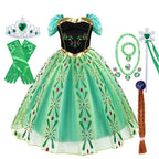Girls Princess Dress Kids Disney Cosplay Cinderella Snow White Aurora Rapunzel Halloween Costume Children Birthday Party Dresses