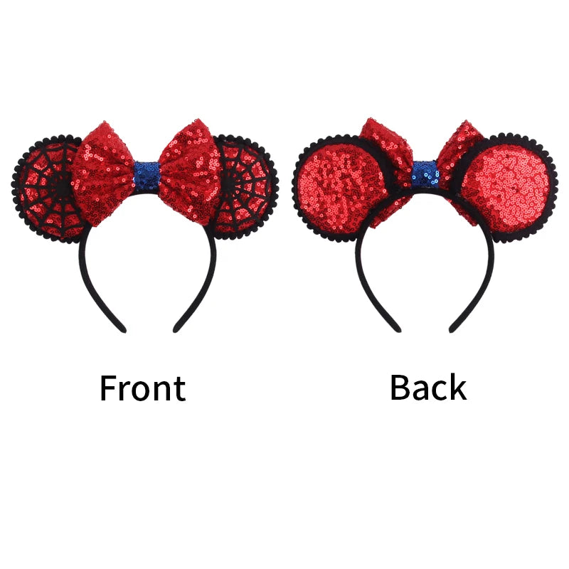 2026 Trip Mouse Ears Headband for Girls Women Sequin Castle 5"Bow Hairband Festival Party Cosplay DIY Hair Accessories