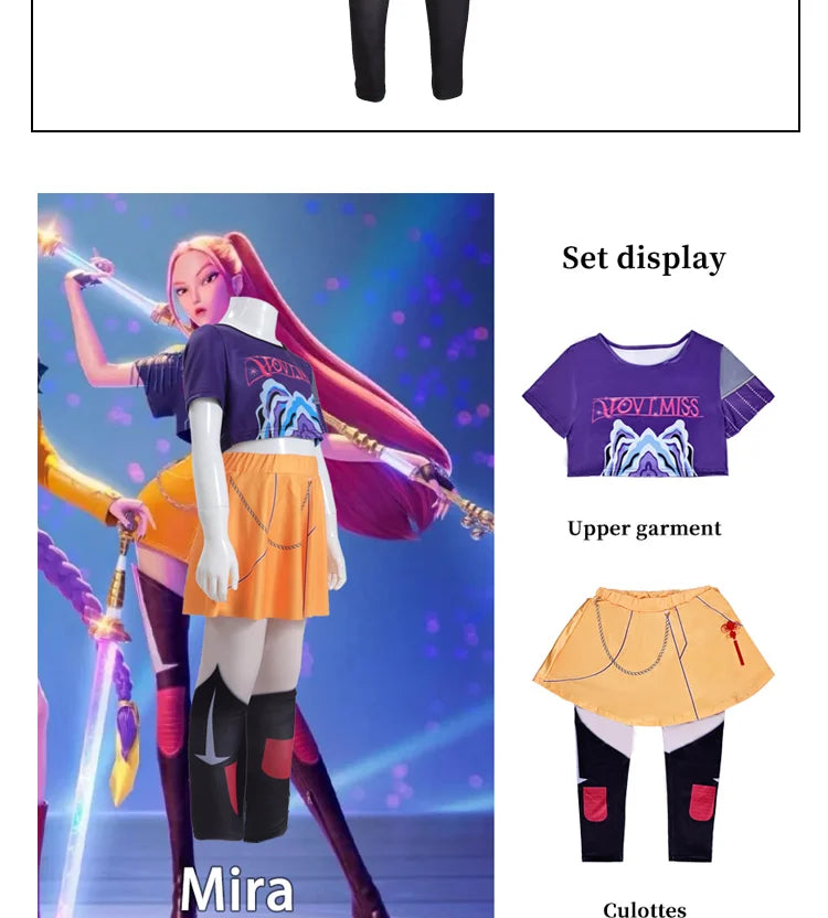 Girls Zoey Cosplay Girl Group Rumi Kids Costume Mira Outfit Favorite Stage Performance Clothes Halloween Animated Movie Dress Up