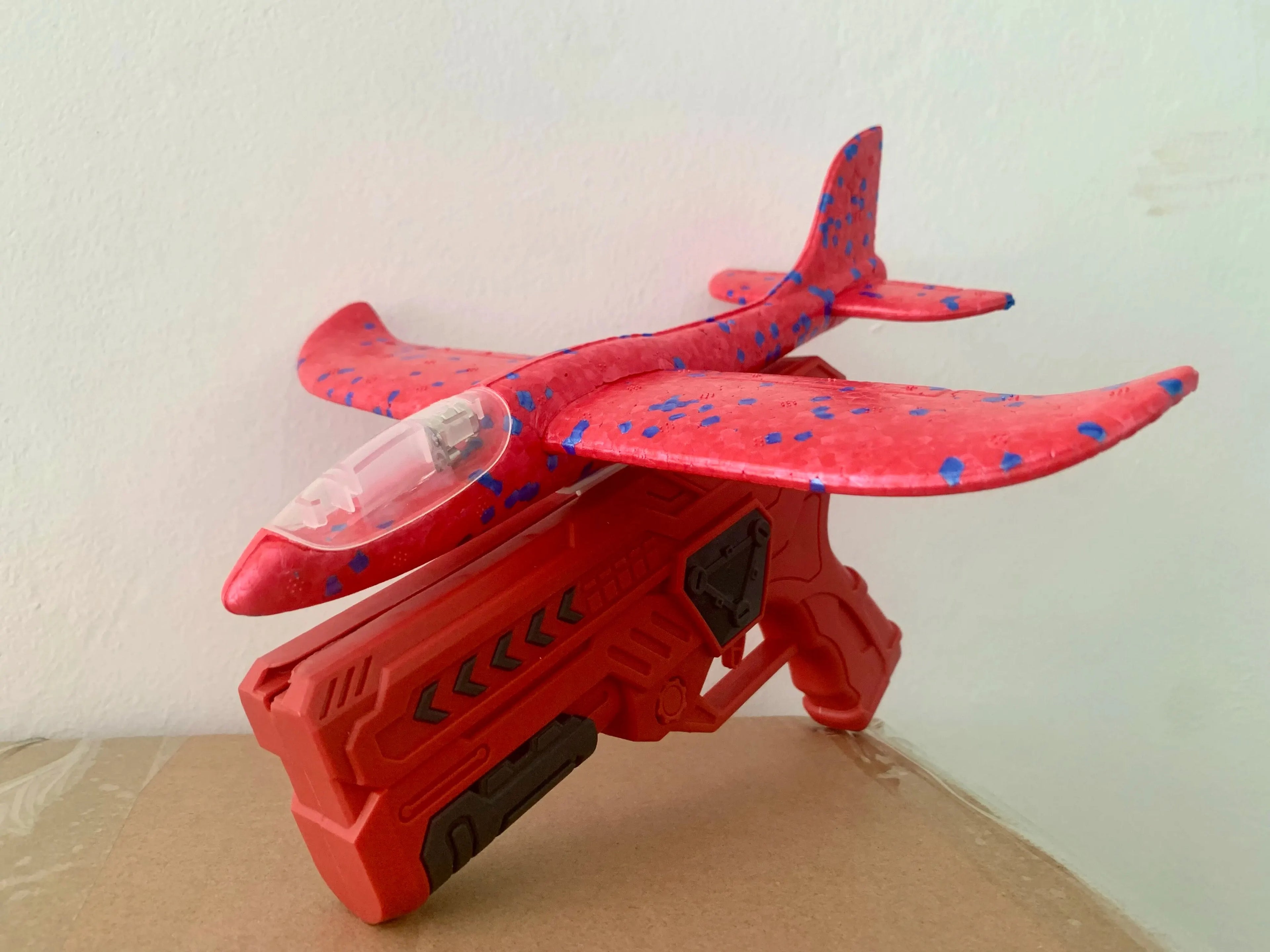 Glowing & Non-Glow Foam Catapult Plane,  Outdoor Shooting Toy Gun, Rotating Boomerang Flying Aircraft Model