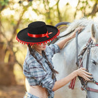 Spanish-style Hat Soft Sombrero Caps Traditional Halloween Zoro fuzz ball Mexican Sombrero Hats Wide Brim Design Carnival Costum