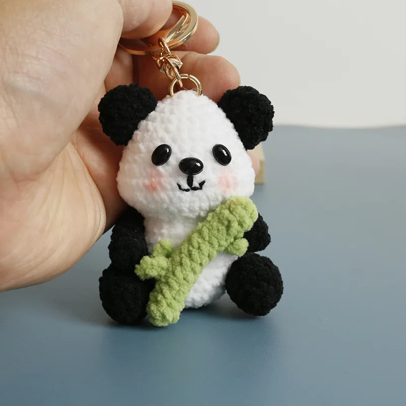 Funny Sheep Doll Crochet Keychains Custom Crochet Cartoon Animal Doll Series Keyring Knitting Bee Doll Cute Keychain Wholesale