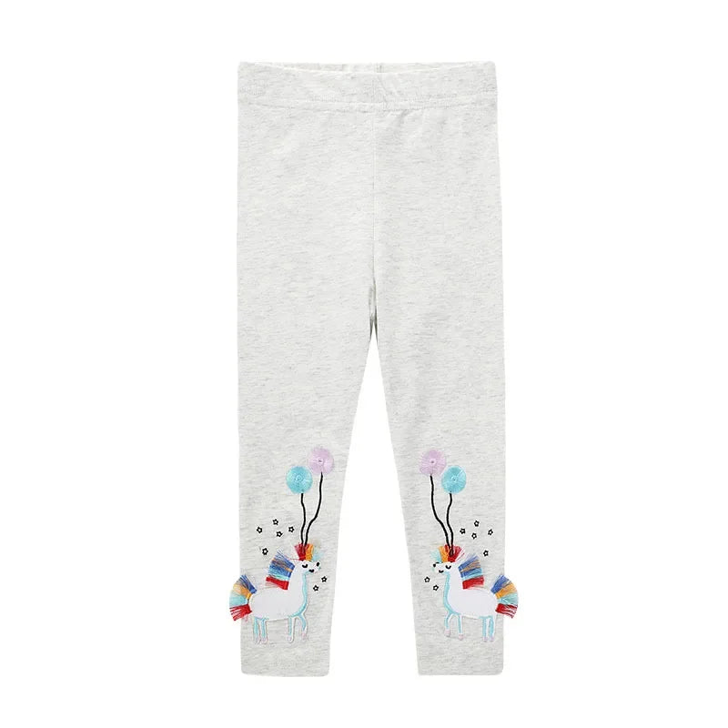2 3 4 5 6 7 Years Girls Leggings 100% Cotton Girl's Trousers Little Girls Pants Skinny Cartoon Kids Children Leggings Trousers