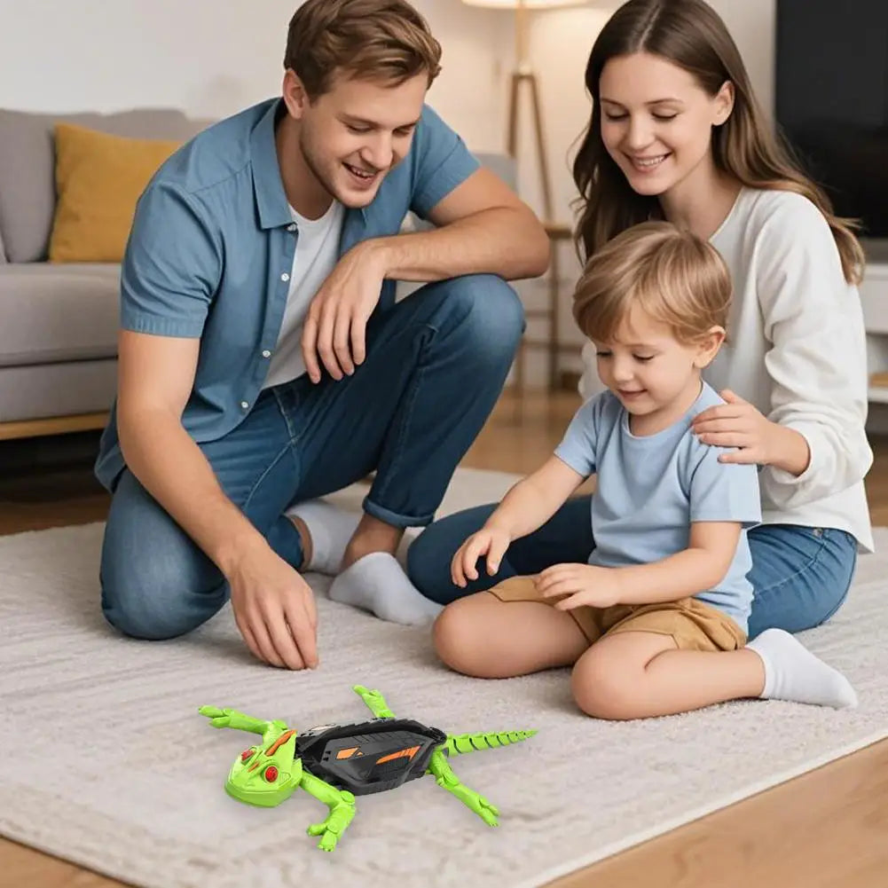 Realistic Biomimetic RC Wall Climbing Lizard Robot Toy, Remote Control Gecko that Climbs Glass & Smooth Walls for Children