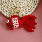 Ocean Series Animal Doll Crochet Keychain Handmaking Knitted Tropical Fish Keyrings Crochet Shark Doll Keychain Custom Accessory
