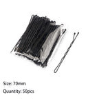 50pcs 50/60/70mm Hair Pin And Clips U Shape For Headpiece Women Girls Hairpins Accessories Bride Wedding Head Jewelry Decoration