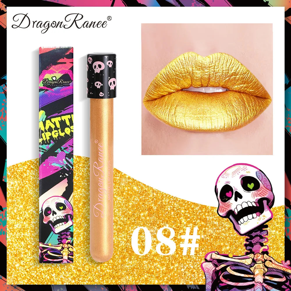 Waterproof and Easy To Color Halloween Makeup Sexy Red Vampire Liquid Lipstick Matte White Black Lip Gloss Facial Body Painting