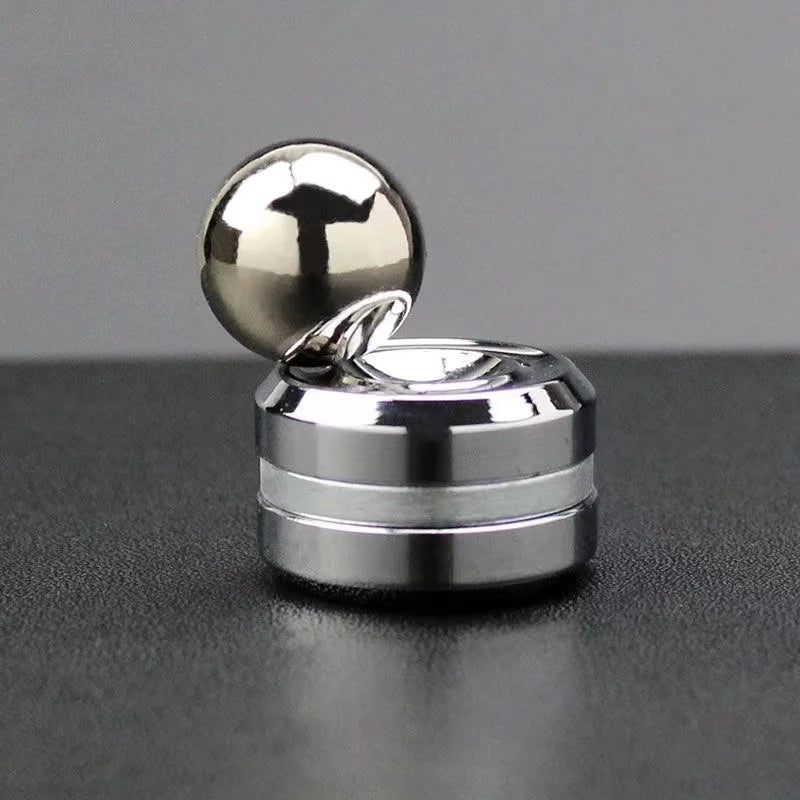 Adult Desktop Stress Relief Metal Fidget Toy Decompression Hypnosis Rotary Gyro Fingertip Toy Kinetic Round Spinner Kids Gift