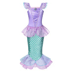 Elsa Anna Kid Princess Girls Dress Rapunzal  Kids Cosplay Halloween Vestidos Children Costume Birthday Party Dress