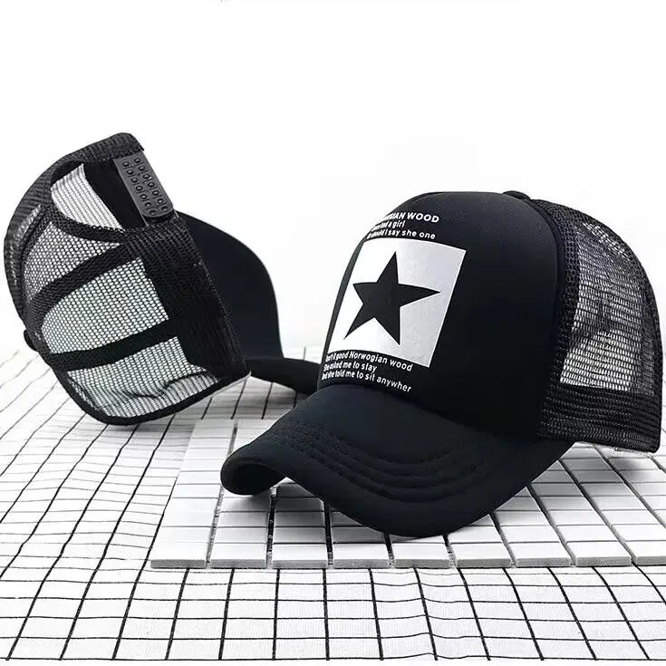 Breathable Mesh Snapback Baseball Cap for Casual Outdoor Style
