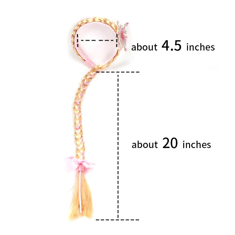 New Frozen Series Elsa Headband For Girls Snow Wig Braid Rhinestones Crown Hairband Birthday Party Princess DIY Hair Accessories