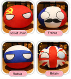 Wholesale Hot 10/30/40cm Polandball Country Ball Toy Plush Pendant Doll Countryball Ussr Usa France Russia Uk Japan Germanyitaly