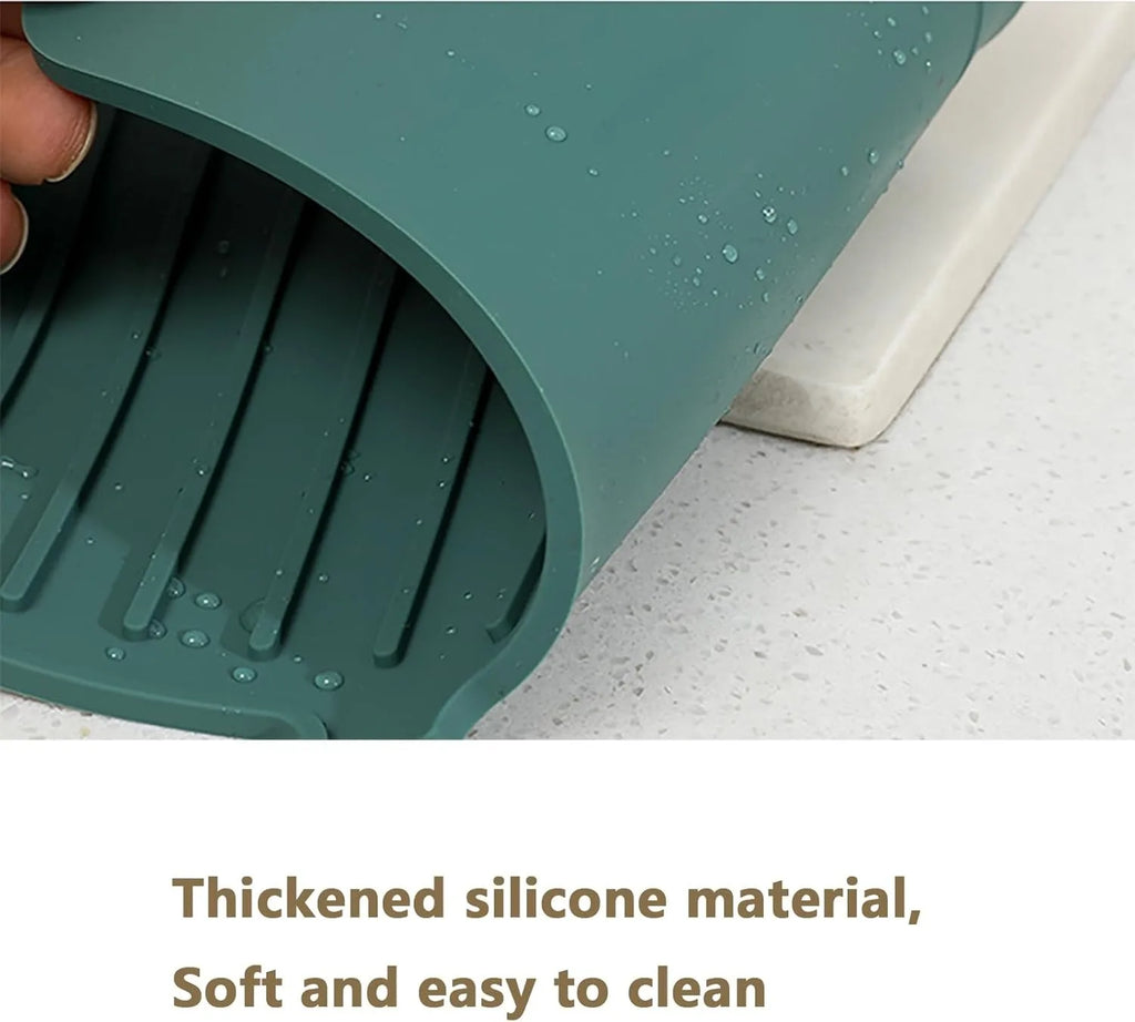 Kitchen Faucet Splash Pad Silicone Sink Faucet Splash Guard Mat Sponge Drain Pad Countertop Protector for Kitchen Bath Gadgets