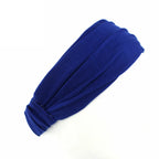 New Summer Women Solid Cotton Headband Elastic Wide Soft Girls Sports Yoga Knotted Headband Running Sweatband For Tennis Gym
